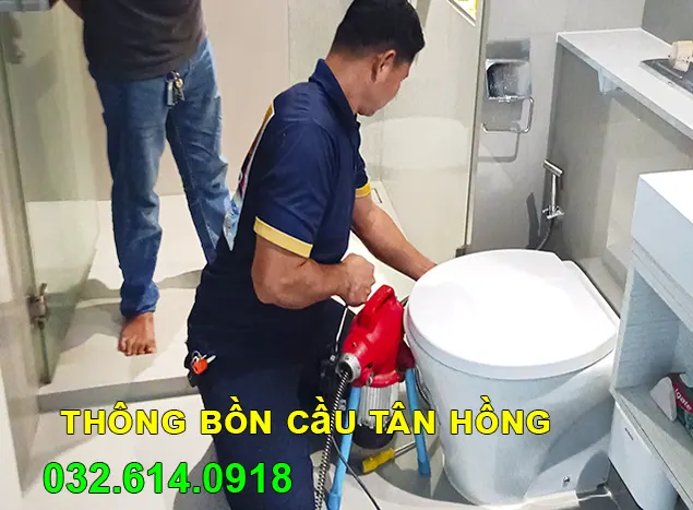 dịch vụ thông bồn cầu Tân Hồng chuyên nghiệp