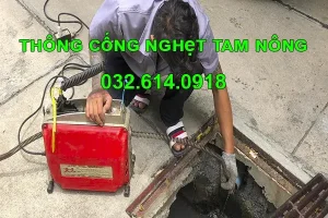 thông cống nghẹt Tam Nông
