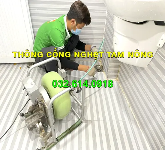 thông cống nghẹt Tam Nông giá rẻ