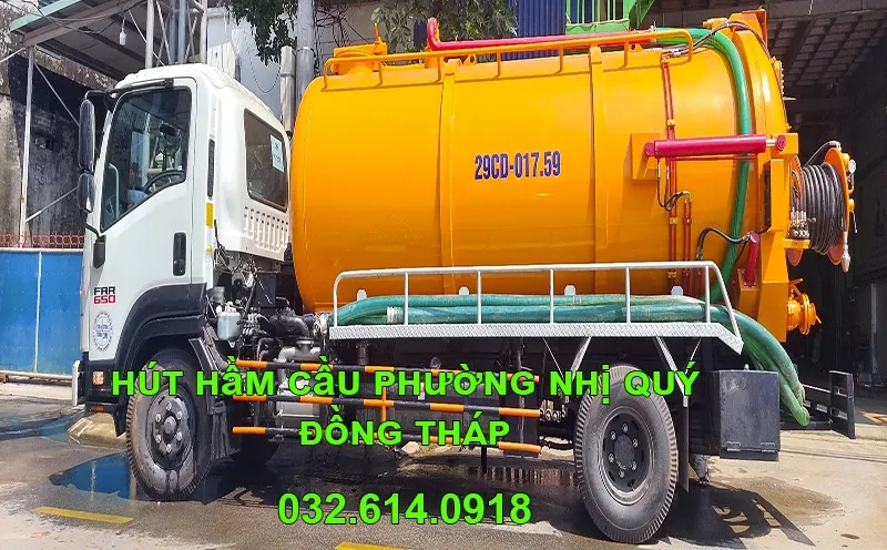 dịch vụ hút hầm cầu phường Nhị Quý chuyên nghiệp của Môi Trường Đồng Tháp Trung Tín