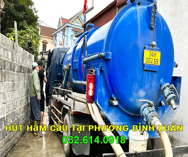 Xe hút hầm cầu tại phường Bình Xuân
