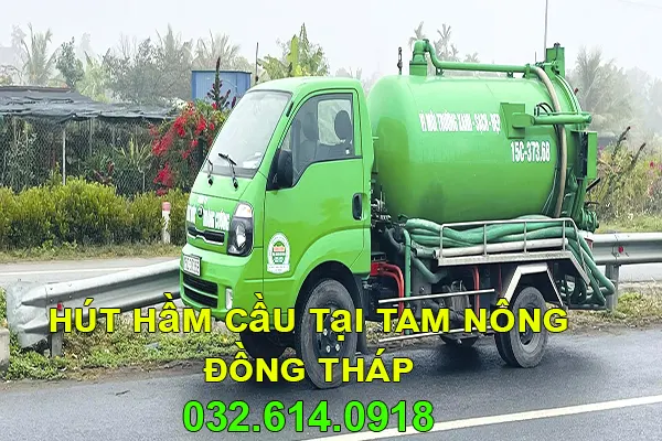 Xe hút hầm cầu tại Tam Nông phục vụ đa dạng công trình 