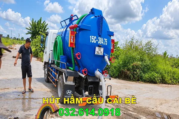 Thi công hút hầm cầu Cái Bè